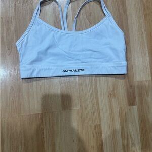 Alphalete Women's White Sports Bra medium